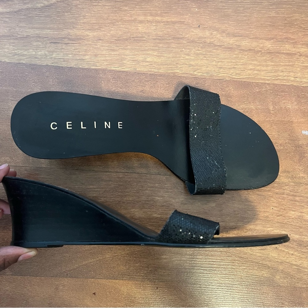 Celine Black Wedge Size 38